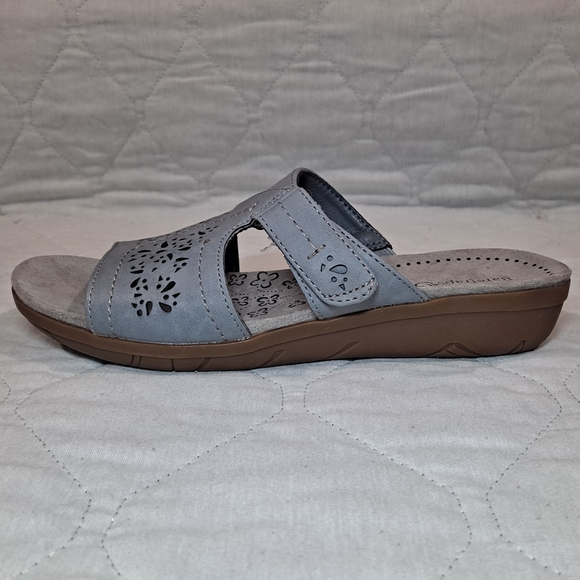 Baretraps JARA Open-Toe Slide Sandals Women's 7M Gray Adj. Hook & Loop Straps - Picture 3 of 14